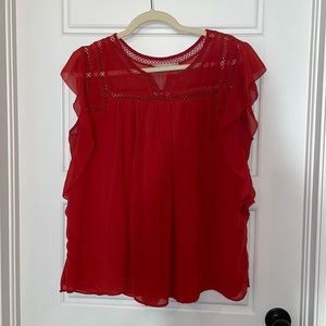 LOFT Flutter Sleeve Top